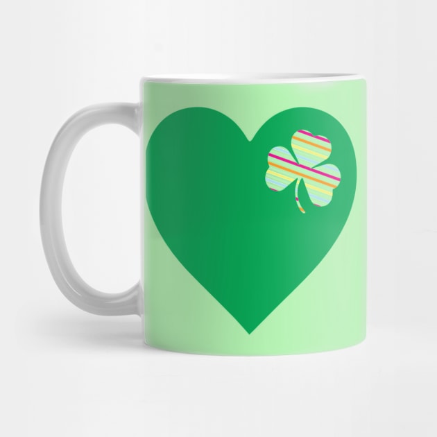 St. Patrick's Day Cute Rainbow Shamrock Heart by magentasponge